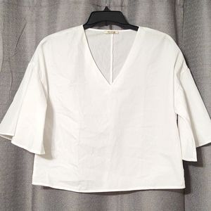 Bleuh Ciel White Bell Sleeve Blouse Sz Large